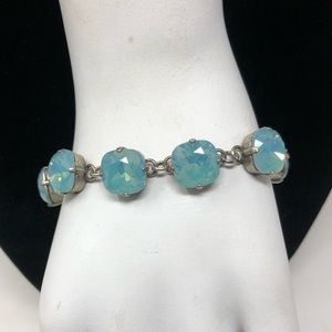Victoria Lynn Aqua Swarovski Crystal Bracelet